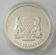 Tschad 5000 Francs 2021 Mandala Warzenschwein