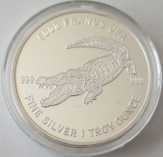 Tschad 5000 Francs 2022 Mandala Krokodil