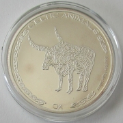 Chad 500 Francs 2020 Celtic Animals Ox 1 Oz Silver