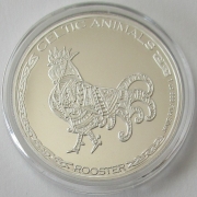 Chad 500 Francs 2022 Celtic Animals Rooster 1 Oz Silver