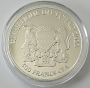 Chad 500 Francs 2022 Celtic Animals Rooster 1 Oz Silver