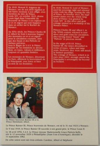 Monaco 2 Euro 2003 Prince Rainier III.