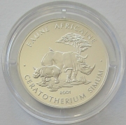Tschad 500 Francs 2001 Tiere Spitzmaulnashorn