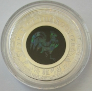 Australien 1 Dollar 2017 Opal Lunar Hahn