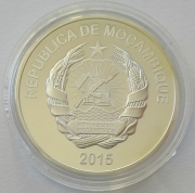 Mozambique 5 Meticais 2015 Lion Fabulous 15 Privy Silver