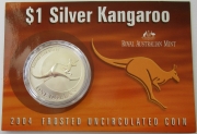 Australia 1 Dollar 2004 Kangaroo 1 Oz Silver