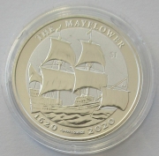 British Virgin Islands 1 Dollar 2020 Ships Mayflower 1 Oz Silver
