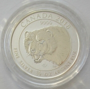 Canada 2 Dollars 2018 Wolverine 3/4 Oz Silver