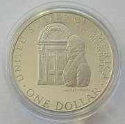 USA 1 Dollar 1992 200 Years White House in Washington Silver Proof