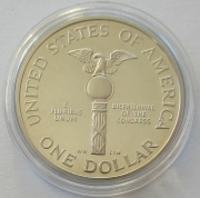 USA 1 Dollar 1989 200 Years Congress Silver Proof