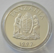 Tanzania 200 Shillings 1997 Wildlife Cape Buffalo Silver