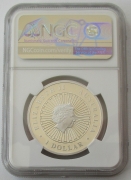 Australia 1 Dollar 2015 Opal Rough-Scaled Python NGC PF69 Grade 1 Oz Silver