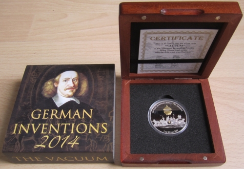 Ghana 5 Cedis 2014 German Inventions Vacuum 1 Oz Silver
