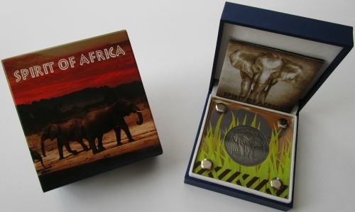 Burkina Faso 1000 Francs 2016 Spirit of Africa Elephant #5 1 Oz Silver