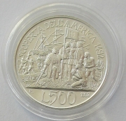 Italien 500 Lire 1992 500 Jahre Amerika BU (lose)