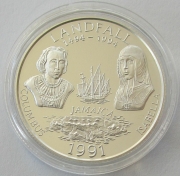 Jamaica 25 Dollars 1991 500 Years America Silver
