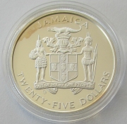 Jamaica 25 Dollars 1991 500 Years America Silver