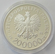 Poland 200000 Zlotych 1991 Olympics Albertville Alpine...