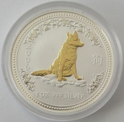 Australien 1 Dollar 2006 Lunar I Hund Gilded