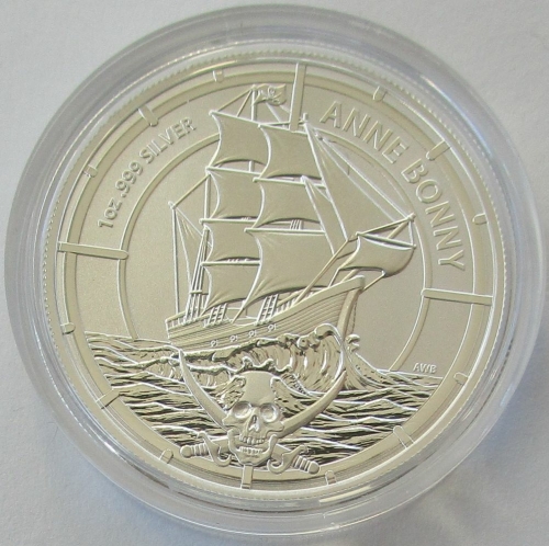 Solomon Islands 2 Dollars 2021 Pirate Queens Anne Bonny 1 Oz Silver