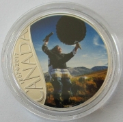 Canada 10 Dollars 2017 150th Anniversary Drum Dancing 1/2 Oz Silver