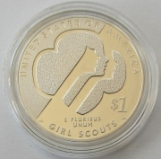 USA 1 Dollar 2013 100 Years Girl Scouts Silver Proof
