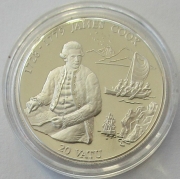 Vanuatu 20 Vatu 1994 Ships James Cook Silver