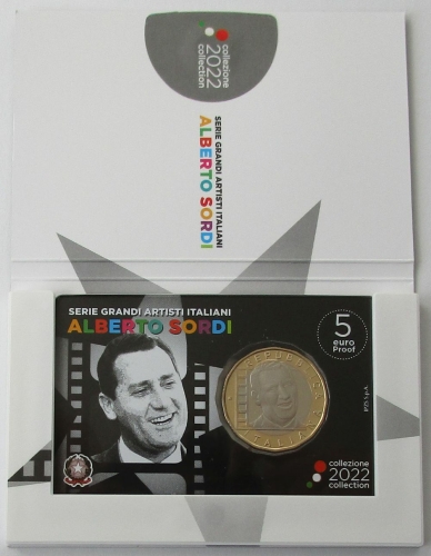 Italien 5 Euro 2022 Künstler Alberto Sordi