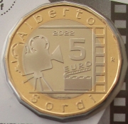 Italien 5 Euro 2022 Künstler Alberto Sordi