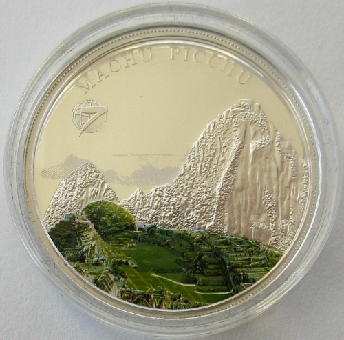 Mongolia 500 Togrog 2008 New Seven Wonders Machu Picchu Silver