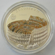 Mongolia 500 Togrog 2008 New Seven Wonders Colosseum in Rome Silver