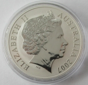 Australia 1 Dollar 2007 Kangaroo 1 Oz Silver