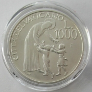 Vatican 1000 Lire 1996 Jesus Christ with Children Silver