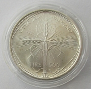 Vatican 500 Lire 1968 Cross of Ears Silver