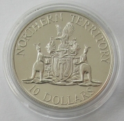Australien 10 Dollars 1992 Wappen Northern Territory BU