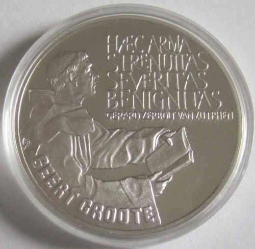 Netherlands 25 ECU 1990 Geert Groote Silver