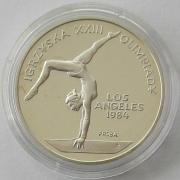 Polen 500 Zlotych 1983 Olympia Los Angeles Turnen Probe