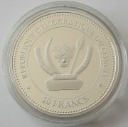 DR Congo 10 Francs 2019 Northern Lights 1 Oz Silver