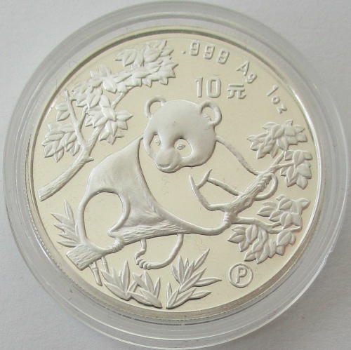 China 10 Yuan 1992 Panda 1 Oz Silver Proof