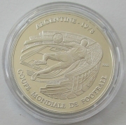 Chad 1000 Francs 2002 Football World Cup in Argentina Silver