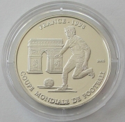 Chad 1000 Francs 2002 Football World Cup in France Silver