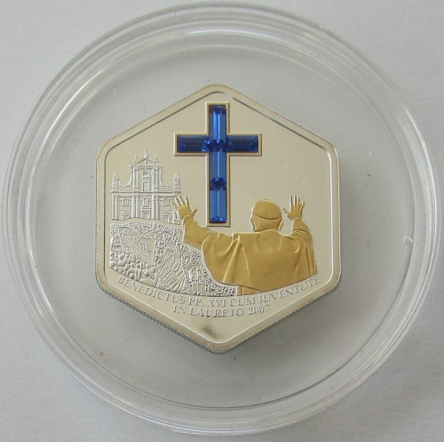 Cook-Inseln 5 Dollars 2007 Papst Benedikt XVI. in Loreto