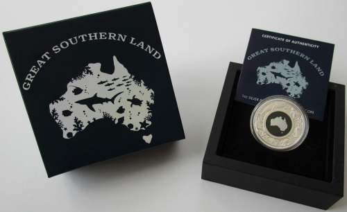 Australia 1 Dollar 2021 Great Southern Land Mother of Pearl 1 Oz Silver