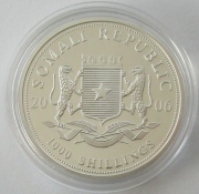 Somalia 1000 Shillings 2006 Elephant 1 Oz Silver