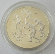 Ungarn 500 Forint 1984 Olympia Sarajevo Skilanglauf PP