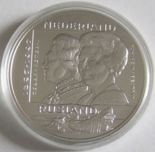 Netherlands 25 ECU 1997 300 Years Relations with Russia Silver