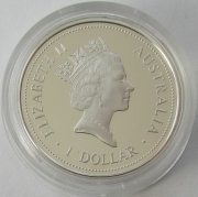 Australia 1 Dollar 1996 Kookaburra 1 Oz Silver Proof