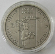 Poland 20 Zlotych 2004 60 Years Ghetto Lodz Silver