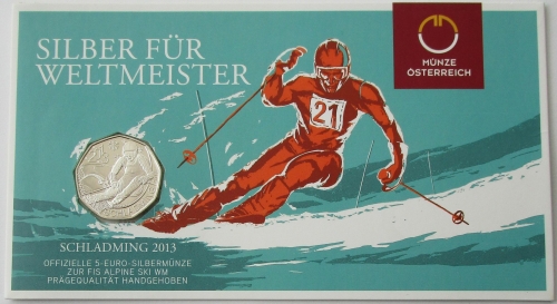 Österreich 5 Euro 2012 Alpine Ski-WM in Schladming BU