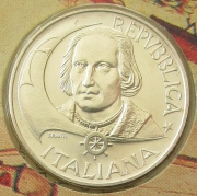 Italien 500 Lire 1992 500 Jahre Amerika BU